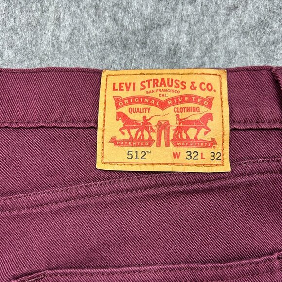 Levi's Slim Fit Jeans in Deep Burgundy - Picture 9 of 14